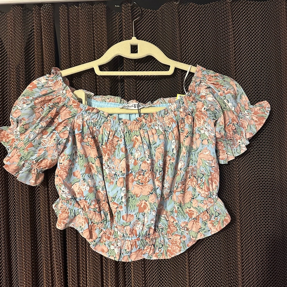 NWT Floral Off-Shoulder Top and Skirt Set